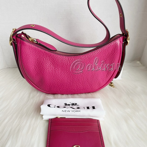 Coach Handbags - NWT Coach Leather Bag Set Luna Shoulder Bag with Leather Card Case Wallet Holder